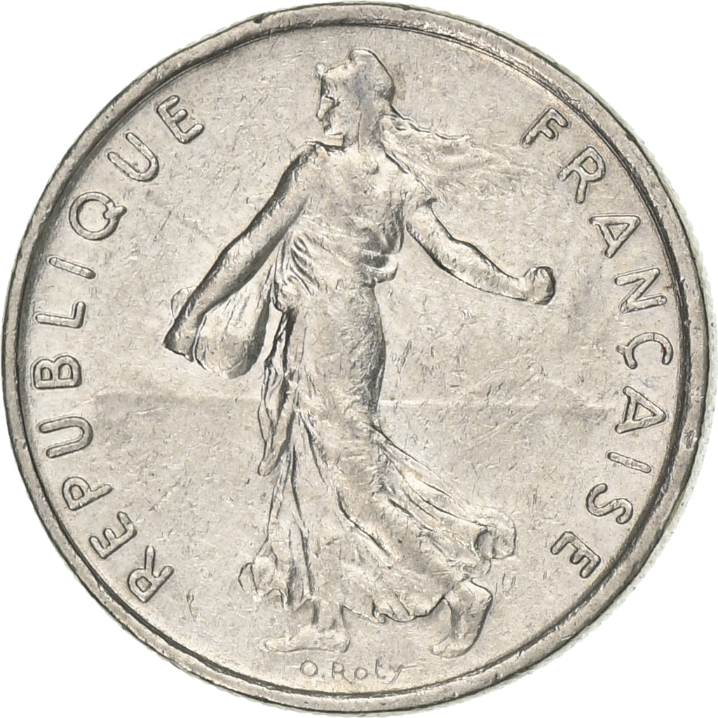 Frankreich, 1/2 Franc, Semeuse, 1973, Paris, Nickel, SS, Gadoury:429, KM:931.1
