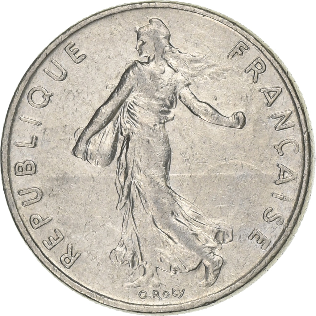 Frankreich, 1/2 Franc, Semeuse, 1976, Paris, Nickel, SS+, Gadoury:429, KM:931.1