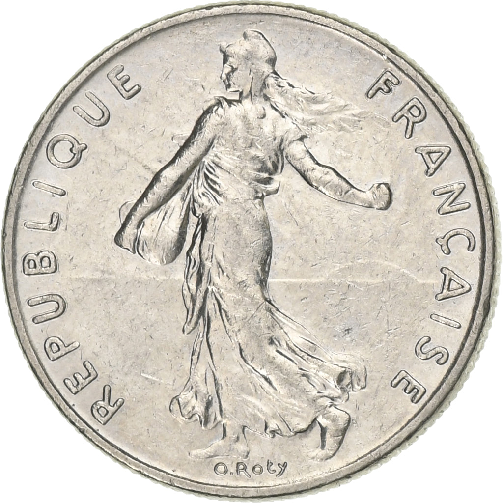 Frankreich, 1/2 Franc, Semeuse, 1977, Paris, Nickel, VZ, Gadoury:429, KM:931.1