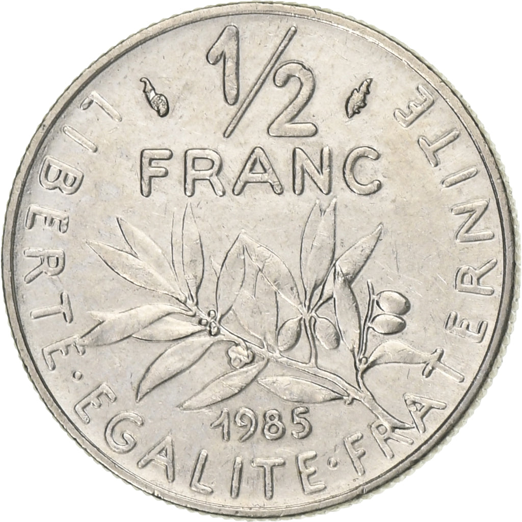 Frankreich, 1/2 Franc, Semeuse, 1985, Paris, Nickel, VZ, Gadoury:429, KM:931.1