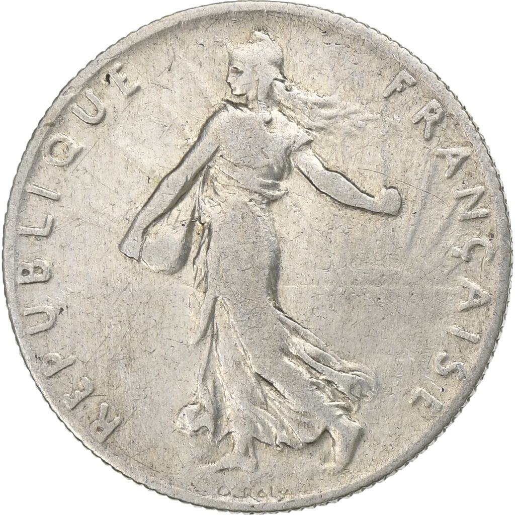 France, 50 Centimes, Semeuse, 1909, Paris, Silver, AU(50-53), Gadoury:420