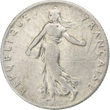 France, 50 Centimes, Semeuse, 1909, Paris, Silver, AU(50-53), Gadoury:420