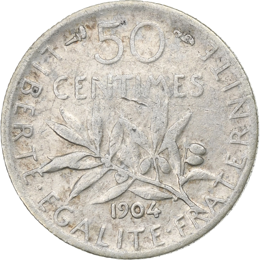 Frankreich, 50 Centimes, Semeuse, 1904, Paris, Silber, S, Gadoury:420