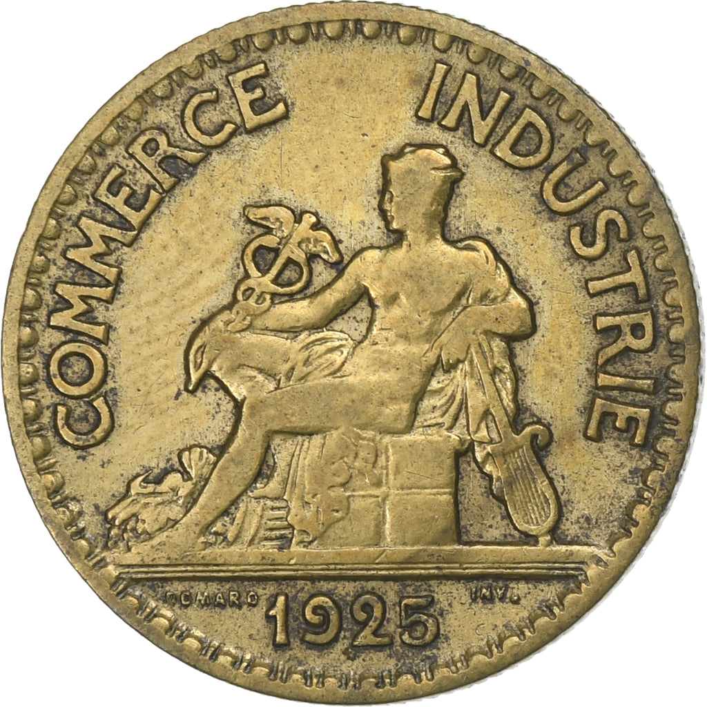 Frankreich, 50 Centimes, Chambre de commerce, 1925, Aluminum-Bronze, SS, KM:884