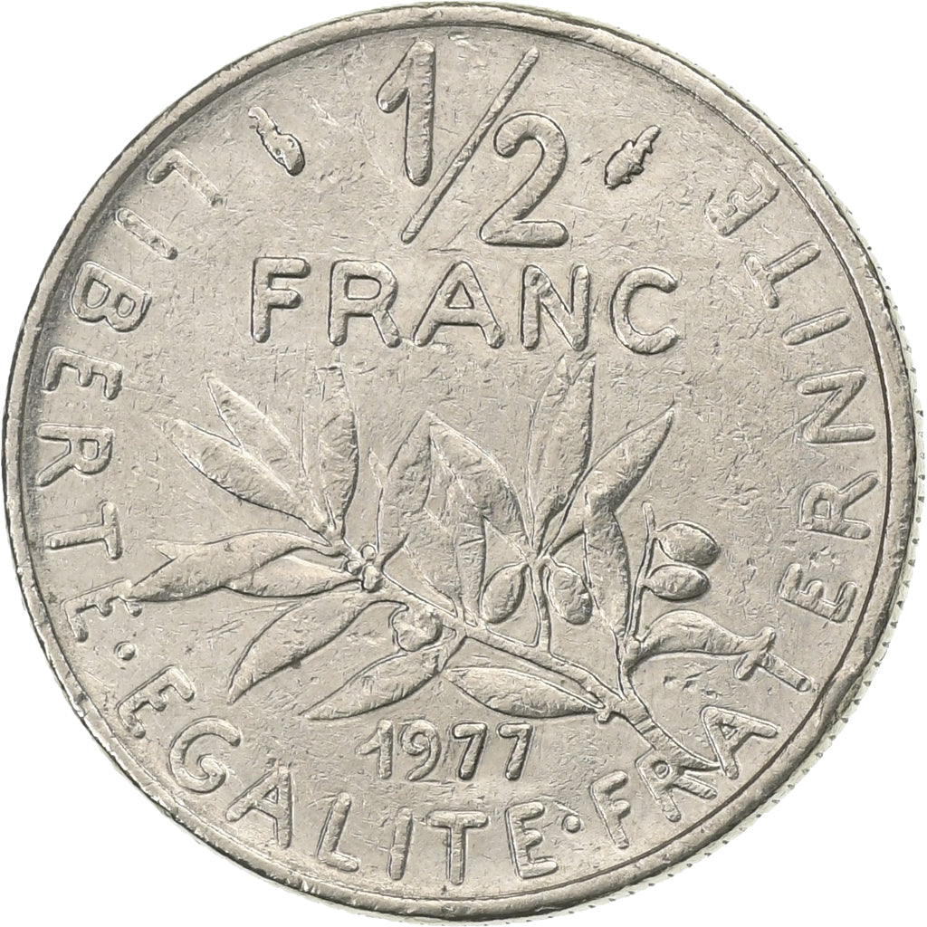 Frankreich, 50 Centimes, Semeuse, 1977, Paris, Silber, SS, Gadoury:420
