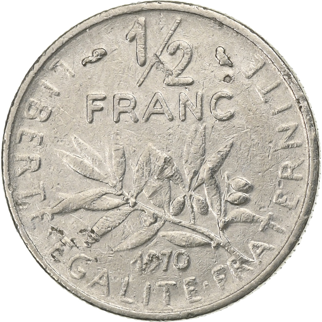 Frankreich, 50 Centimes, Semeuse, 1970, Paris, Silber, SS, Gadoury:420