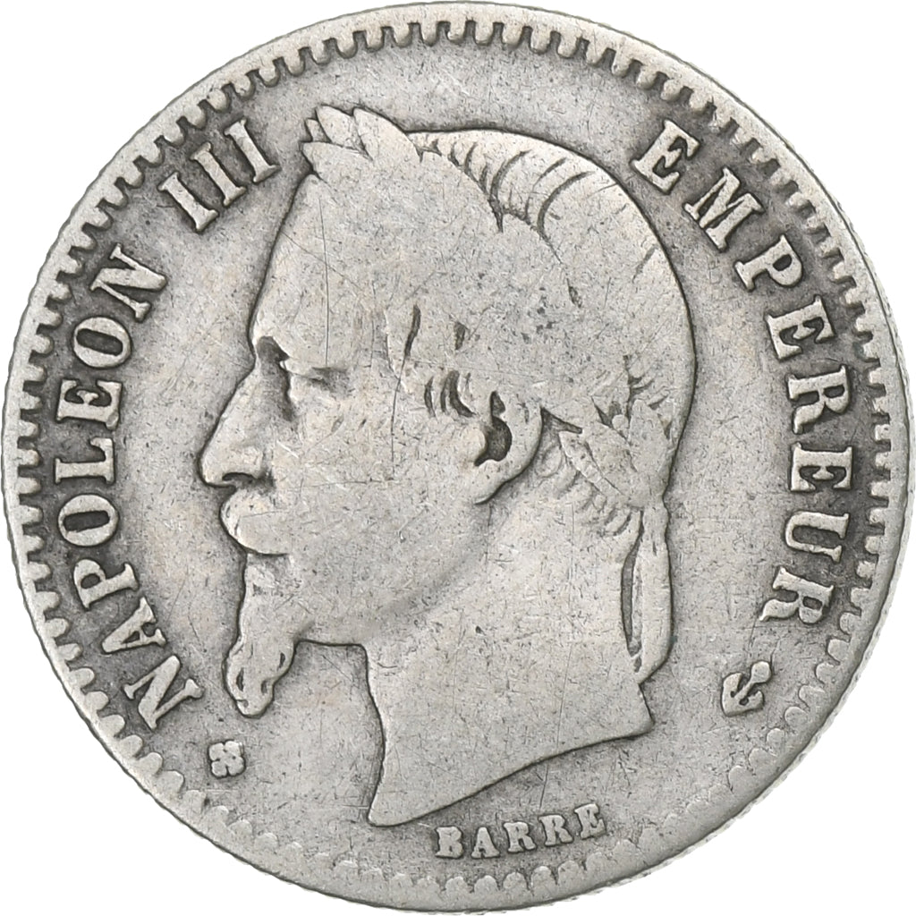 France, Napoleon III, 50 Centimes, Napoléon III, 1864, Strasbourg, Silver