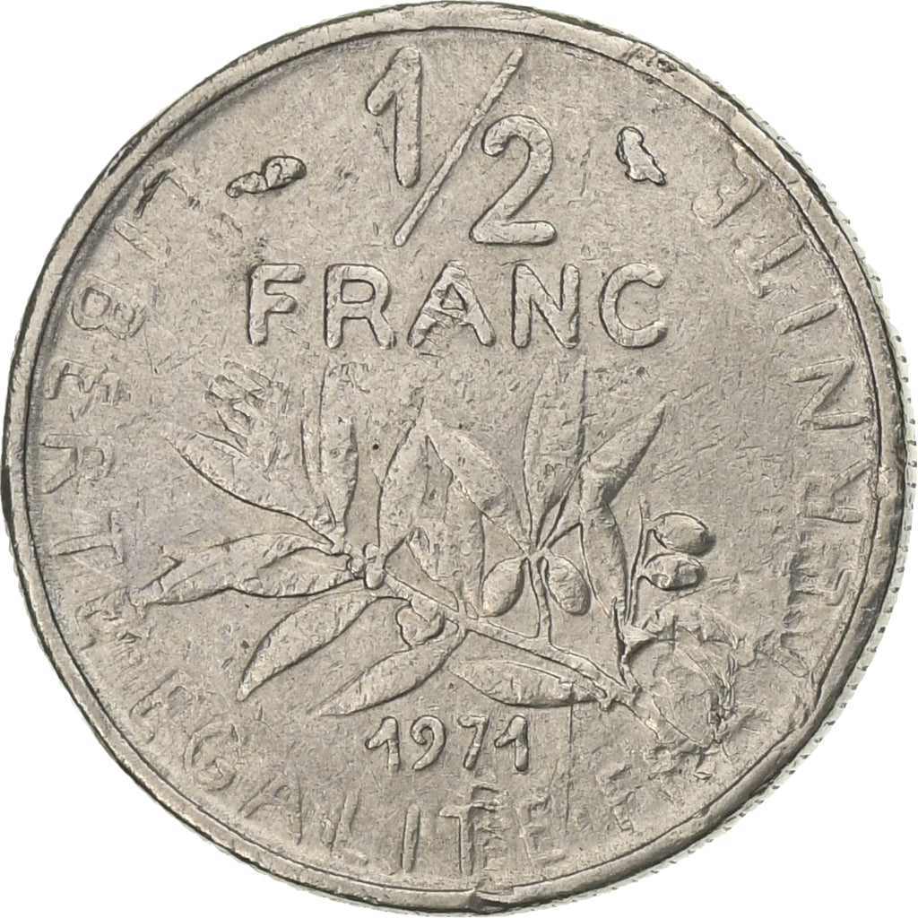 Frankreich, 50 Centimes, Semeuse, 1971, Paris, Silber, S, Gadoury:420