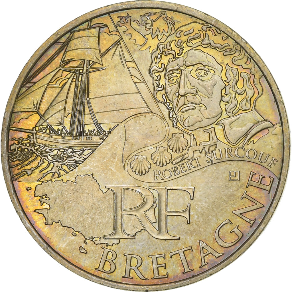 France, 10 Euro, Euros des régions, 2012, Argent, TTB