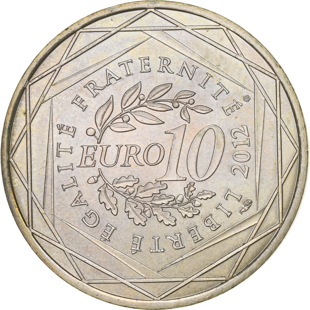 France, 10 Euro, Nord-Pas-de-Calais, 2012, Paris, Silver, AU(55-58)