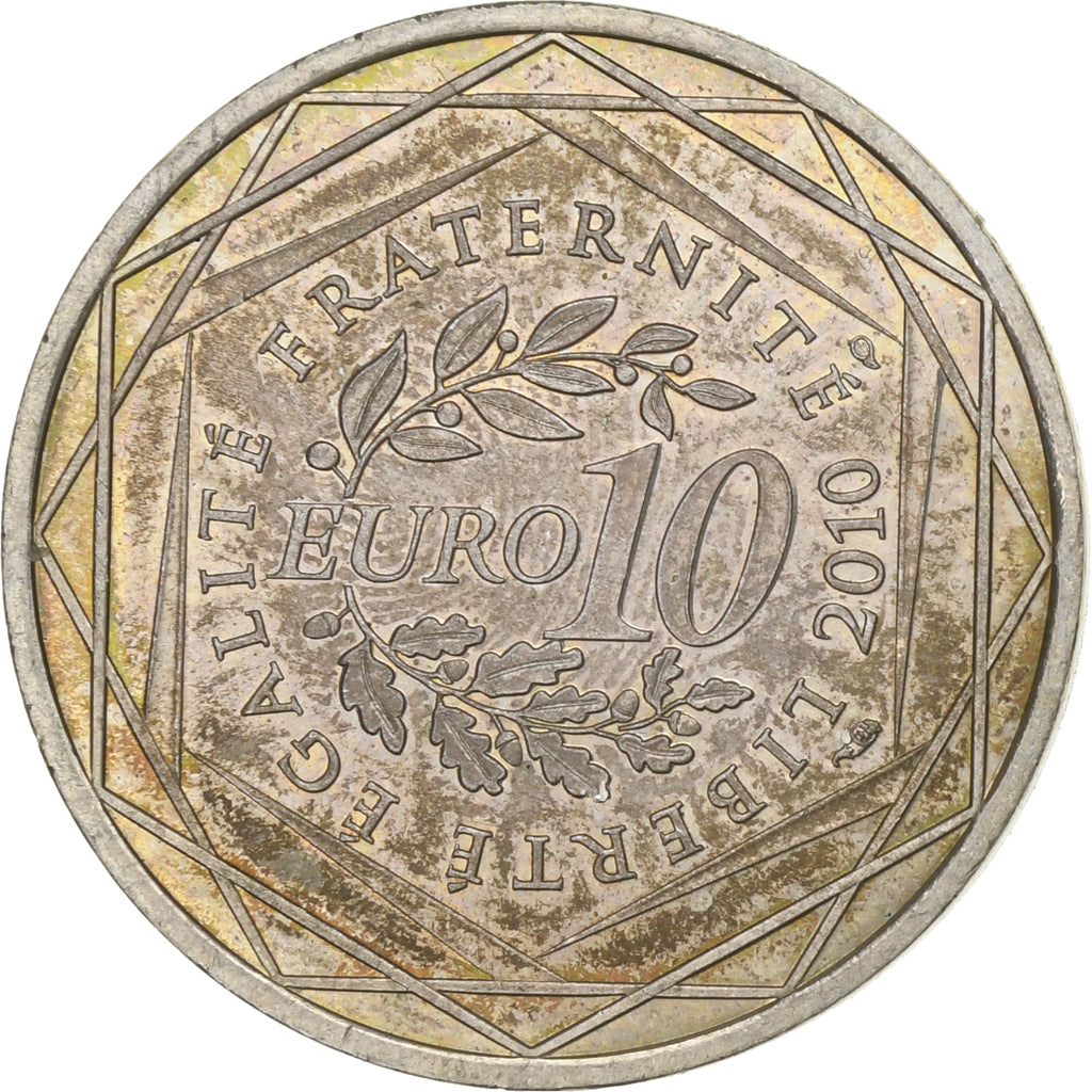 France, 10 Euro, Nord-Pas-de-Calais, 2010, Paris, Silver, AU(55-58)