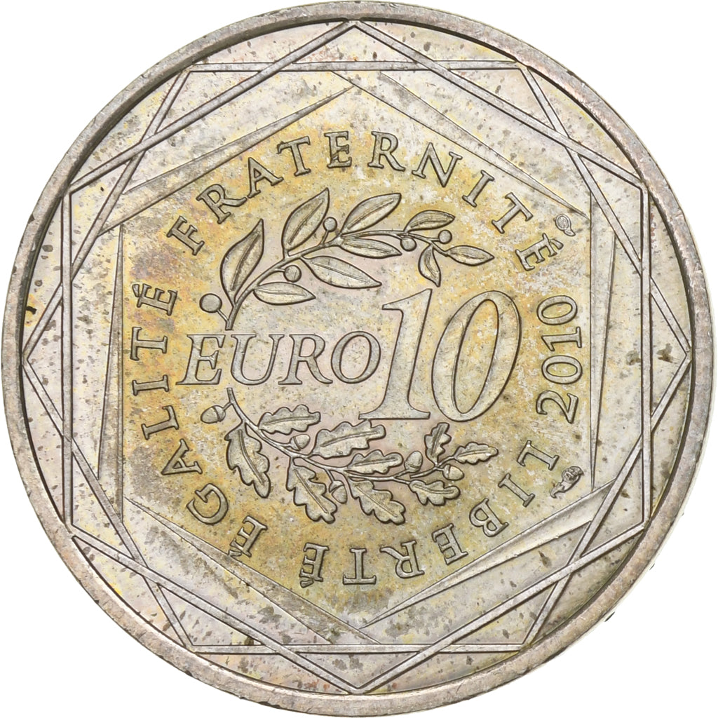Francja, 10 Euro, Île-de-France, 2010, Monnaie de Paris, Srebro, AU(55-58)