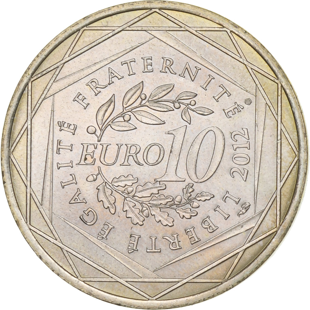 France, 10 Euro, Euros des régions, 2012, Paris, Argent, SUP, KM:1867