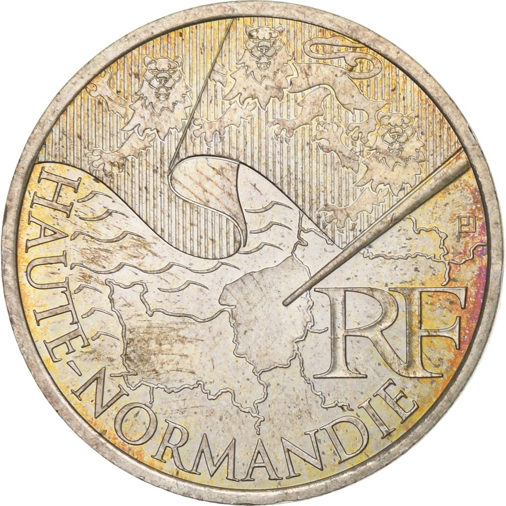 France, 10 Euro, Euros des régions, 2010, Argent, SUP