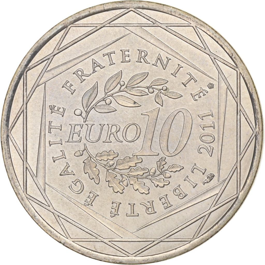 Francia, 10 Euro, 2011, Paris, Argento, SPL, KM:1752