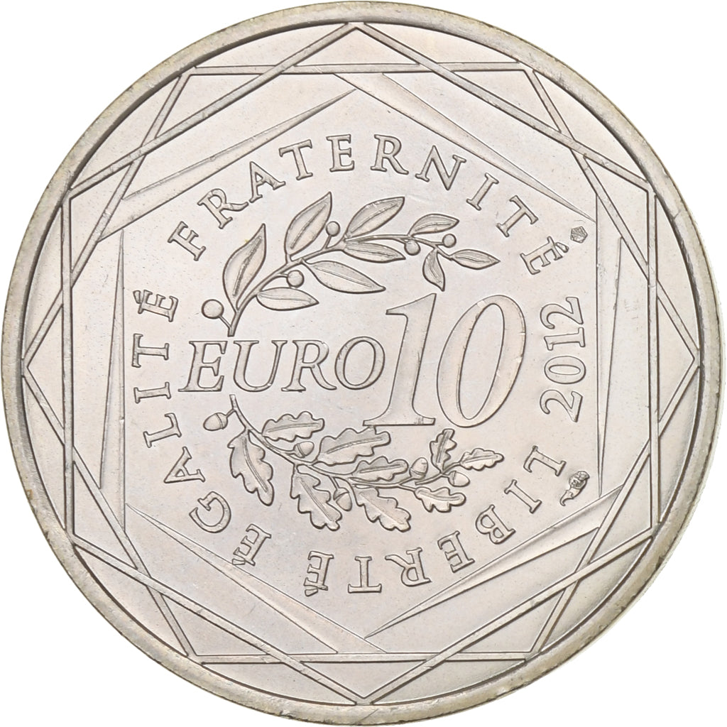Francja, 10 Euro, 2012, Paris, Srebro, AU(55-58), KM:1868