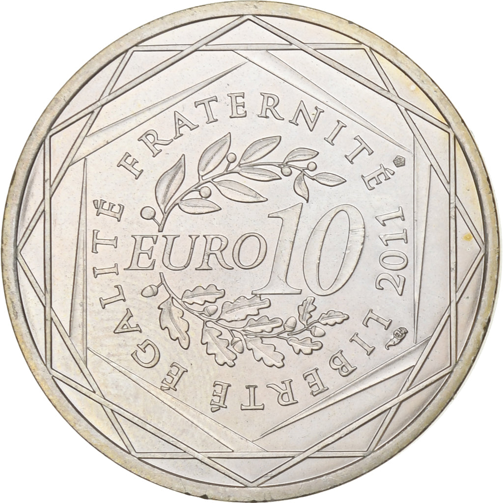 France, 10 Euro, Euros des régions, 2011, Paris, Silver, AU(55-58), KM:1735
