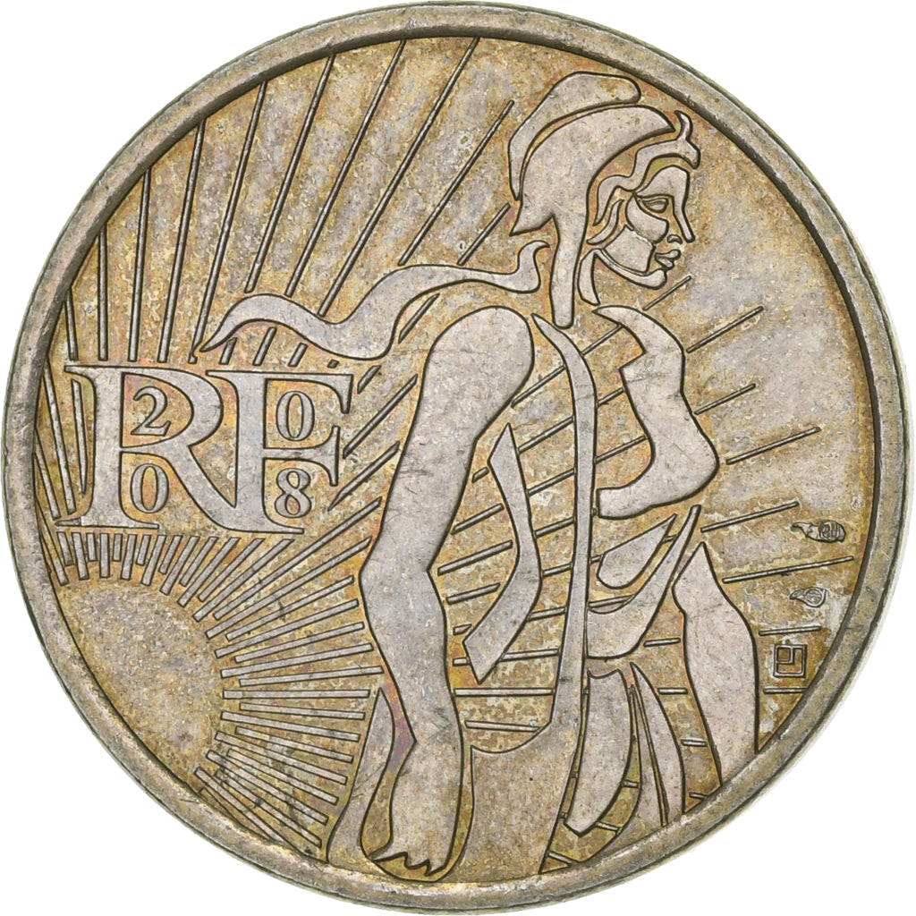 Francja, 5 Euro, 2008, Semeuse, AU(55-58), Srebro, KM:1534