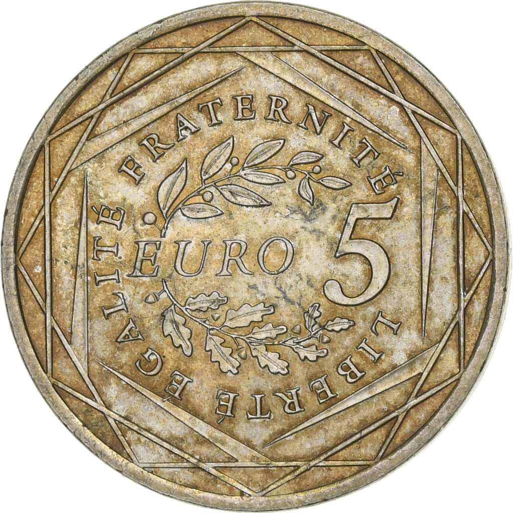 Francja, 5 Euro, 2008, Semeuse, AU(55-58), Srebro, KM:1534