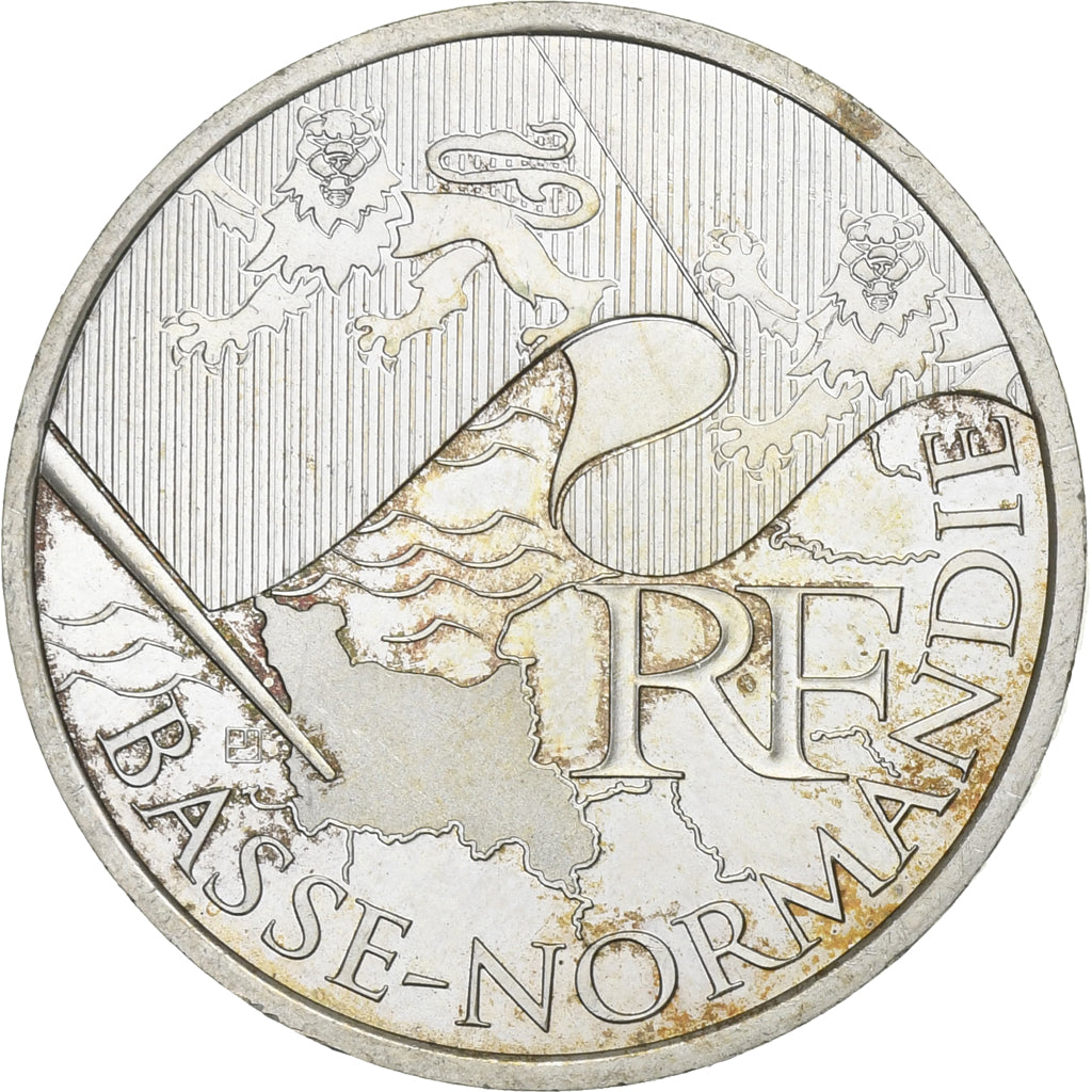 Frankreich, 10 Euro, Basse-Normandie, 2010, Paris, VZ, Silber, Gadoury:EU399
