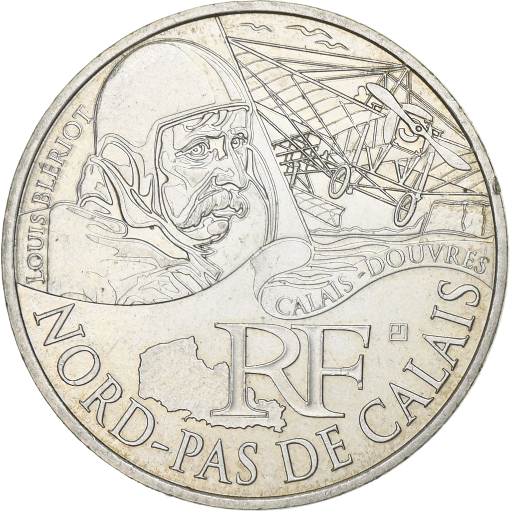 France, 10 Euro, Nord-Pas-de-Calais, 2012, Paris, AU(55-58), Silver