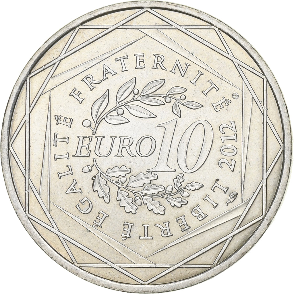 France, 10 Euro, Nord-Pas-de-Calais, 2012, Paris, AU(55-58), Silver