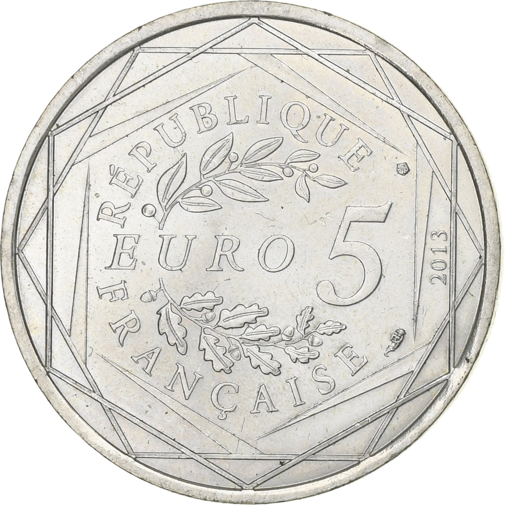 France, 5 Euro, 2013, Paris, Silver, MS(63), KM:1758