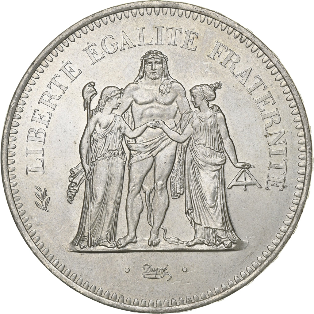 France, Hercule, 50 Francs, 1977, Paris, MS(60-62), Silver, KM:941.1