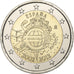Espagne, 2 Euro, 10 years euro, 2012, Madrid, SPL, Bi-Metallic, KM:1252