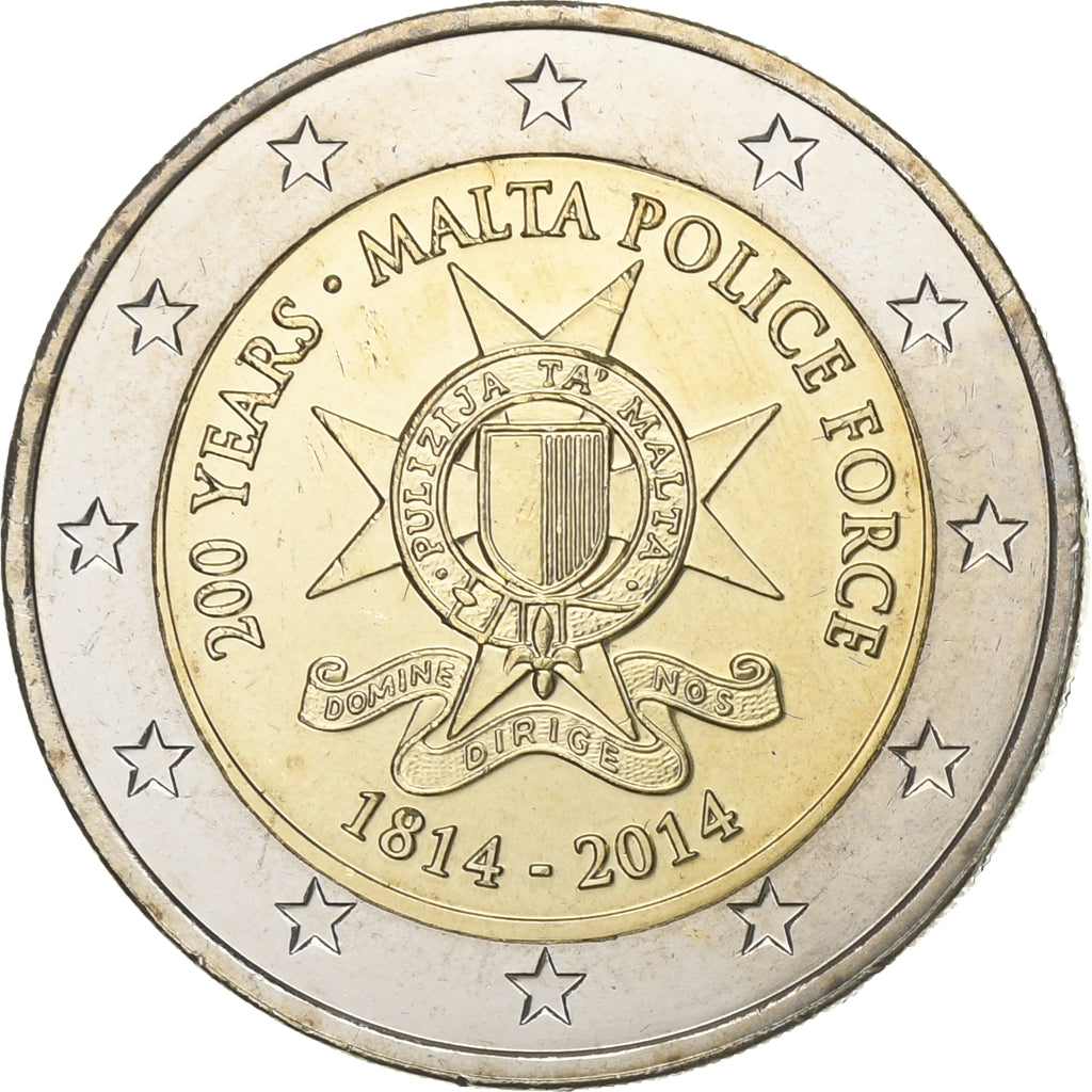 Malta, 2 Euro, Police force, 2014, MS(63), Bi-Metallic, KM:New