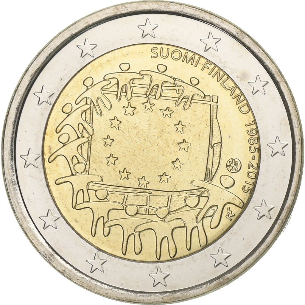 Finlande, 2 Euro, 30 ans   Drapeau européen, 2015, Bimétallique, SPL, KM:New