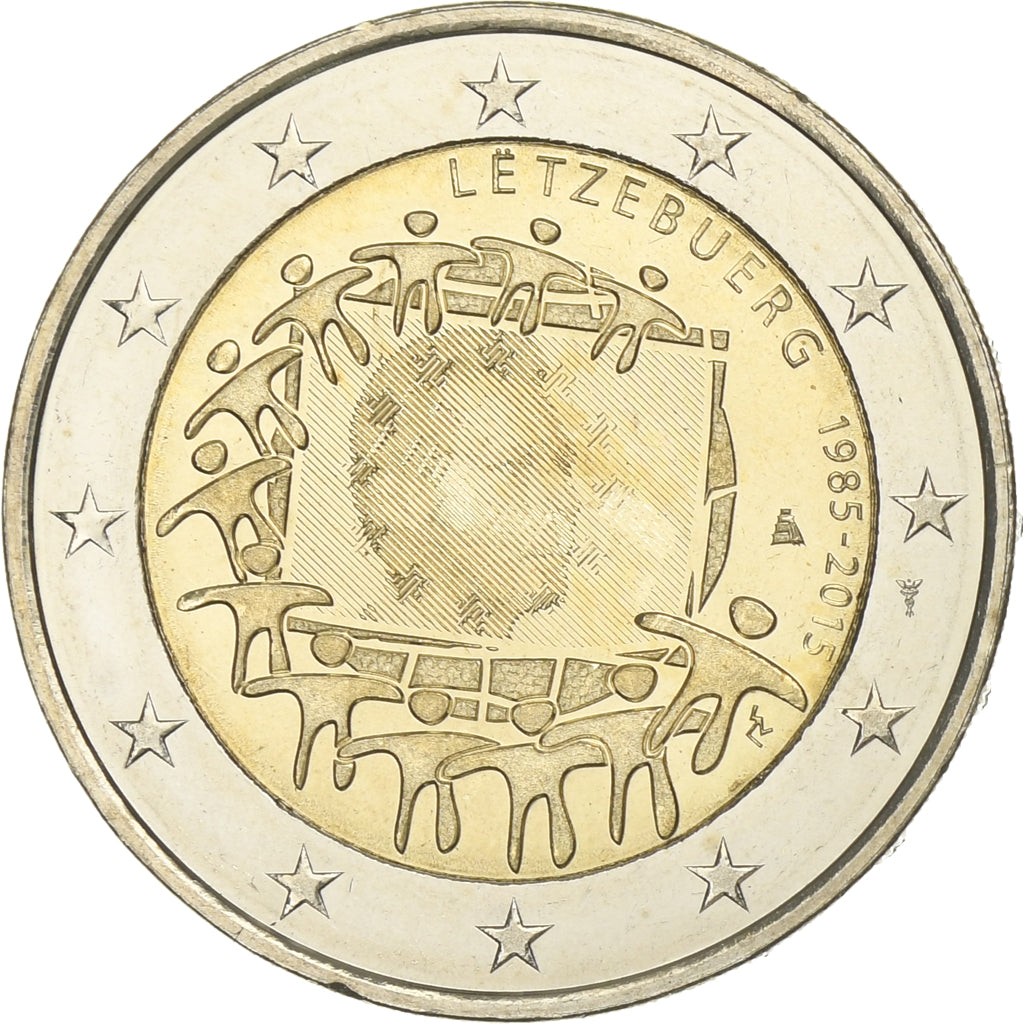 Luxembourg, 2 Euro, 2015, Utrecht, Bi-Metallic, MS(63)