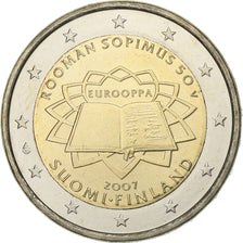 Finland, 2 Euro, Traité de Rome 50 ans, 2007, Vantaa, MS(63), Bi-Metallic