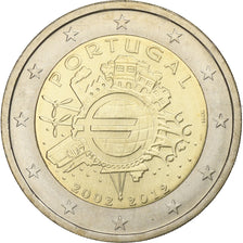 Portugal, 2 Euro, 10 ans de l'Euro, 2012, MS(63), Bi-Metallic, KM:812
