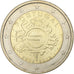 Portugal, 2 Euro, 10 ans de l'Euro, 2012, MS(63), Bi-Metallic, KM:812