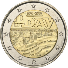 Francia, 2 Euro, D-Day, 2014, KM 2174, SC, Bimetálico, Gadoury:18