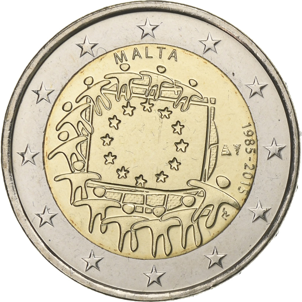 Malta, 2 Euro, Drapeau européen, 2015, Paris, MS(63), Bi-Metallic, KM:New