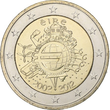 Ireland, 2 Euro, 10 years euro, 2012, MS(63), Bi-Metallic