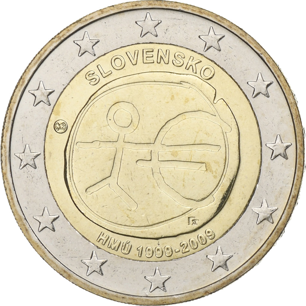 Slovénie, 2 Euro, EMU, 2009, SPL, Bi-Metallic