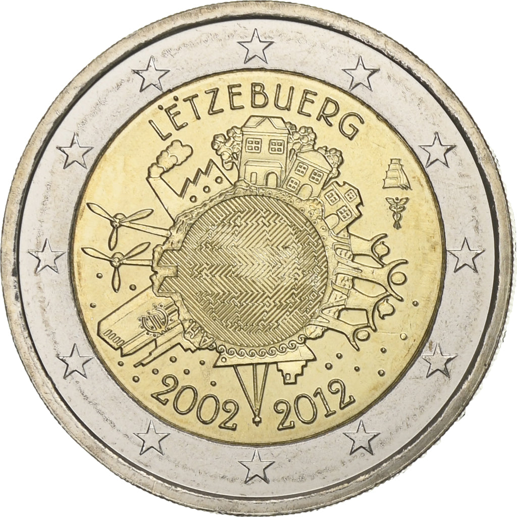 Luxembourg, 2 Euro, 10 years euro, 2012, SUP+, Bi-Metallic, KM:119