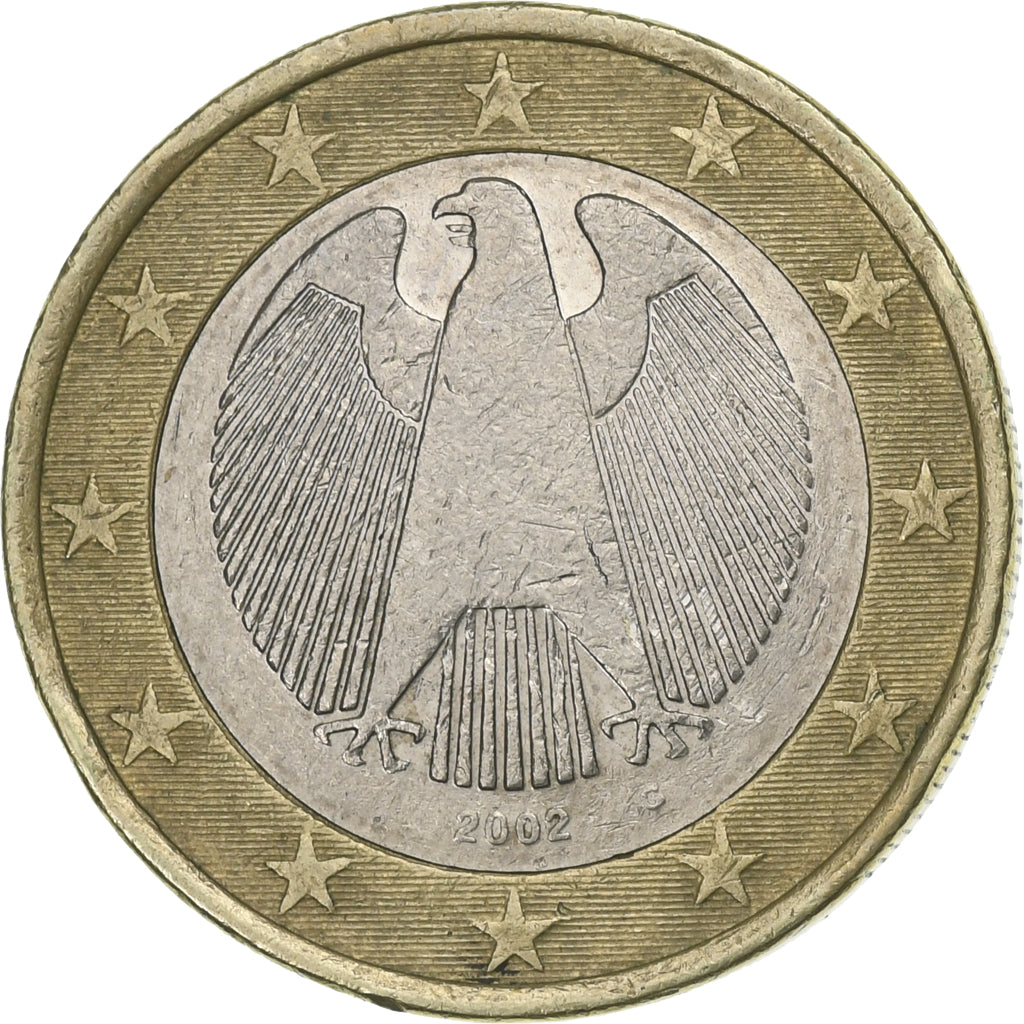Niemcy - RFN, Euro, 2002, Karlsruhe, Bimetaliczny, F(12-15), KM:213