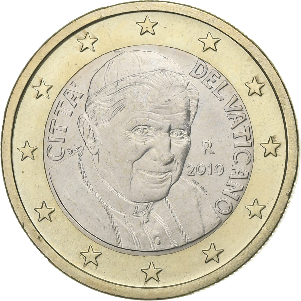 VATICAN CITY, Euro, 2010, AU(55-58), Bi-Metallic, KM:388