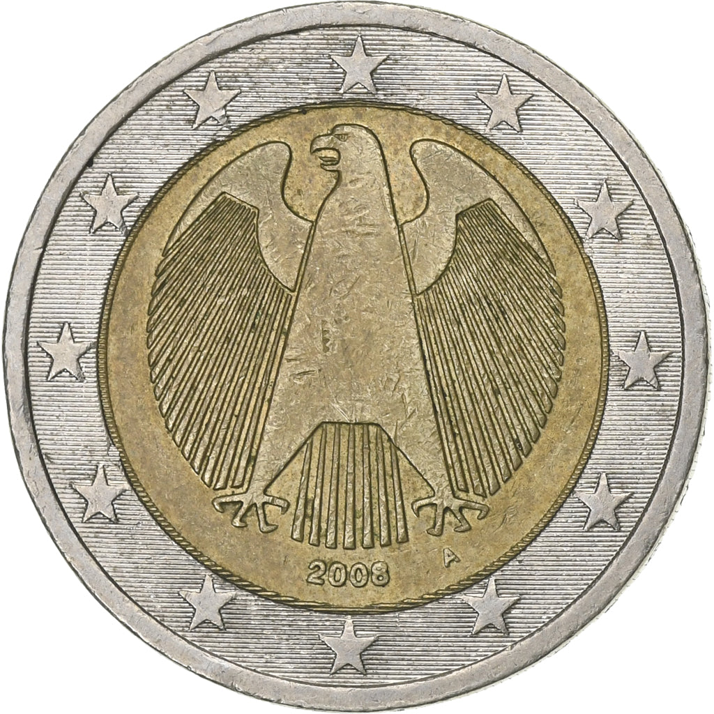 République fédérale allemande, 2 Euro, 2008, Berlin, Bimétallique, TTB
