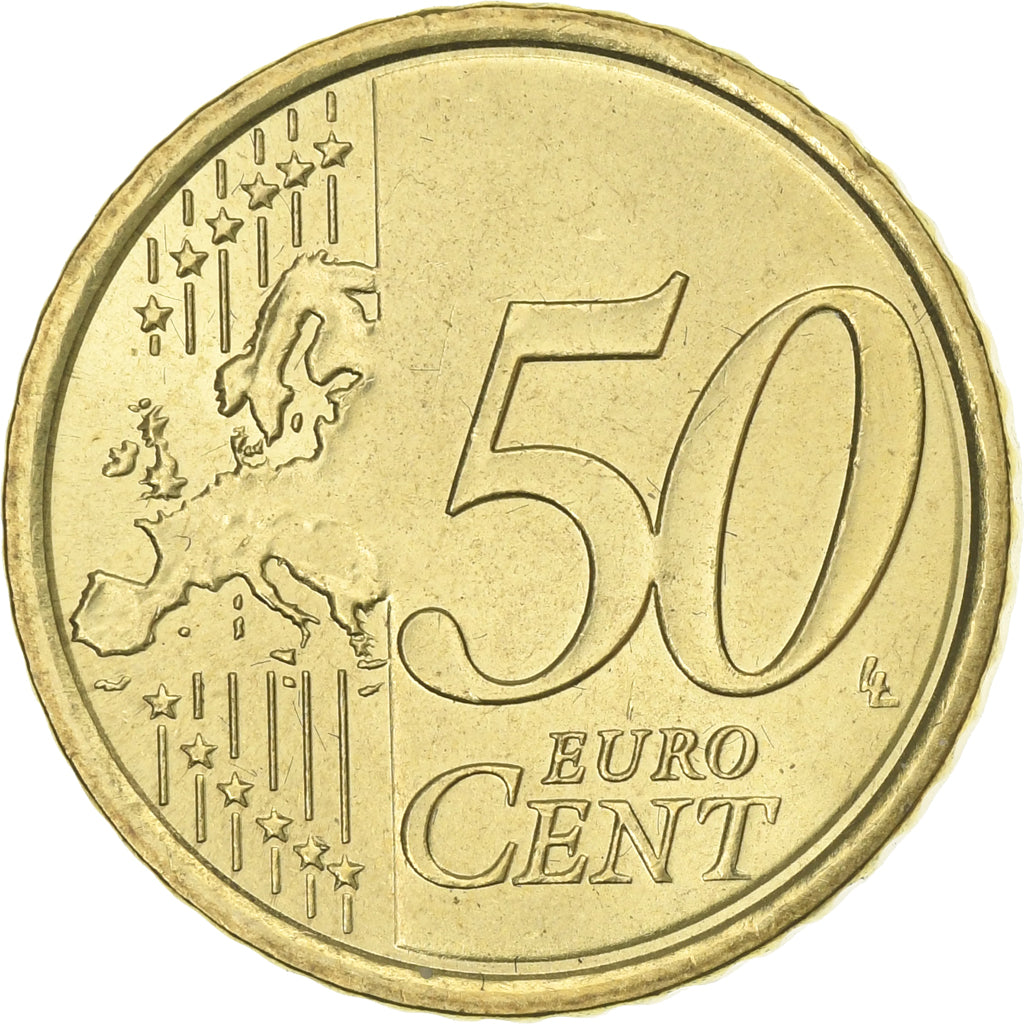 VATICAN CITY, 50 Euro Cent, 2010, AU(55-58), Brass, KM:387