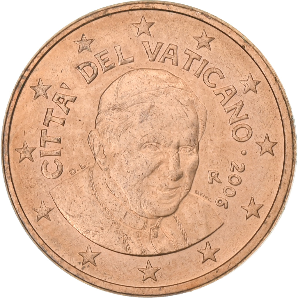 Vaticaanstad, Benedict XVI, 5 Euro Cent, 2006, Rome, Copper Plated Steel, PR