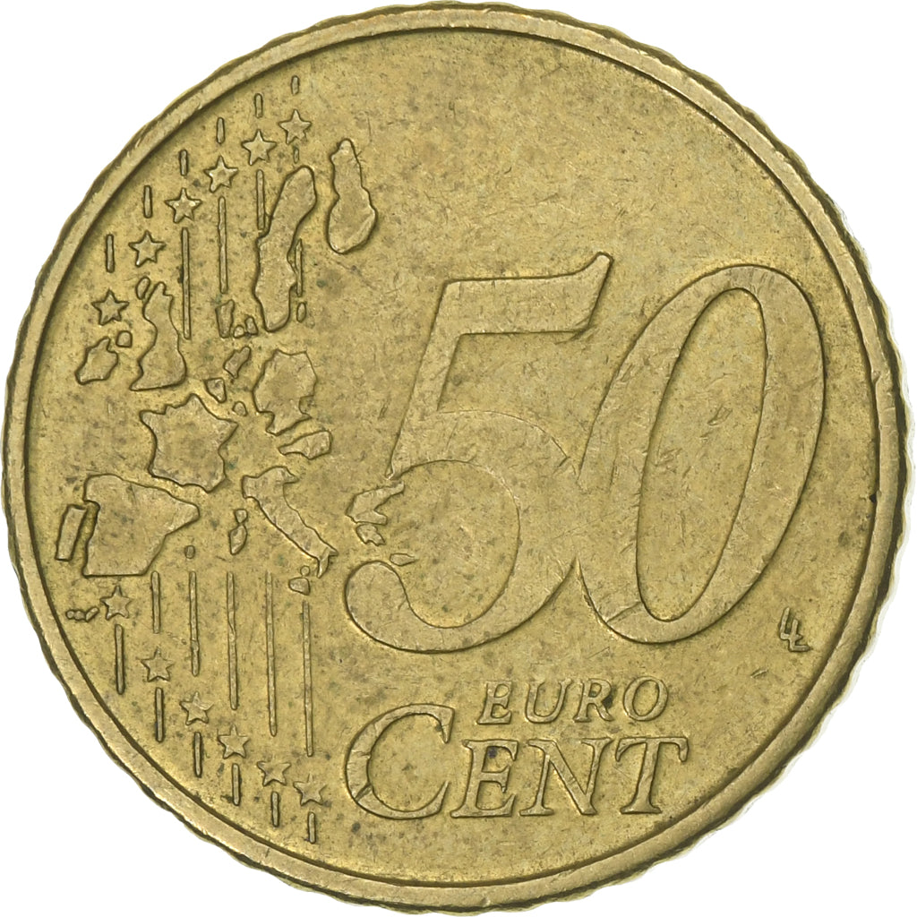 Belgium, 50 Euro Cent, 1999, EF(40-45), Brass, KM:229