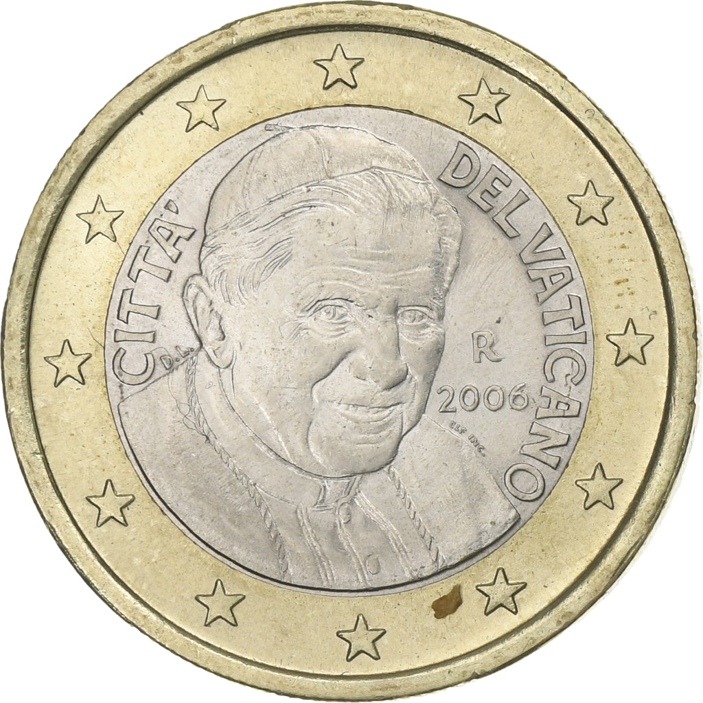 VATICAN CITY, Benedict XVI, Euro, 2006, Rome, Bi-Metallic, AU(55-58), KM:388