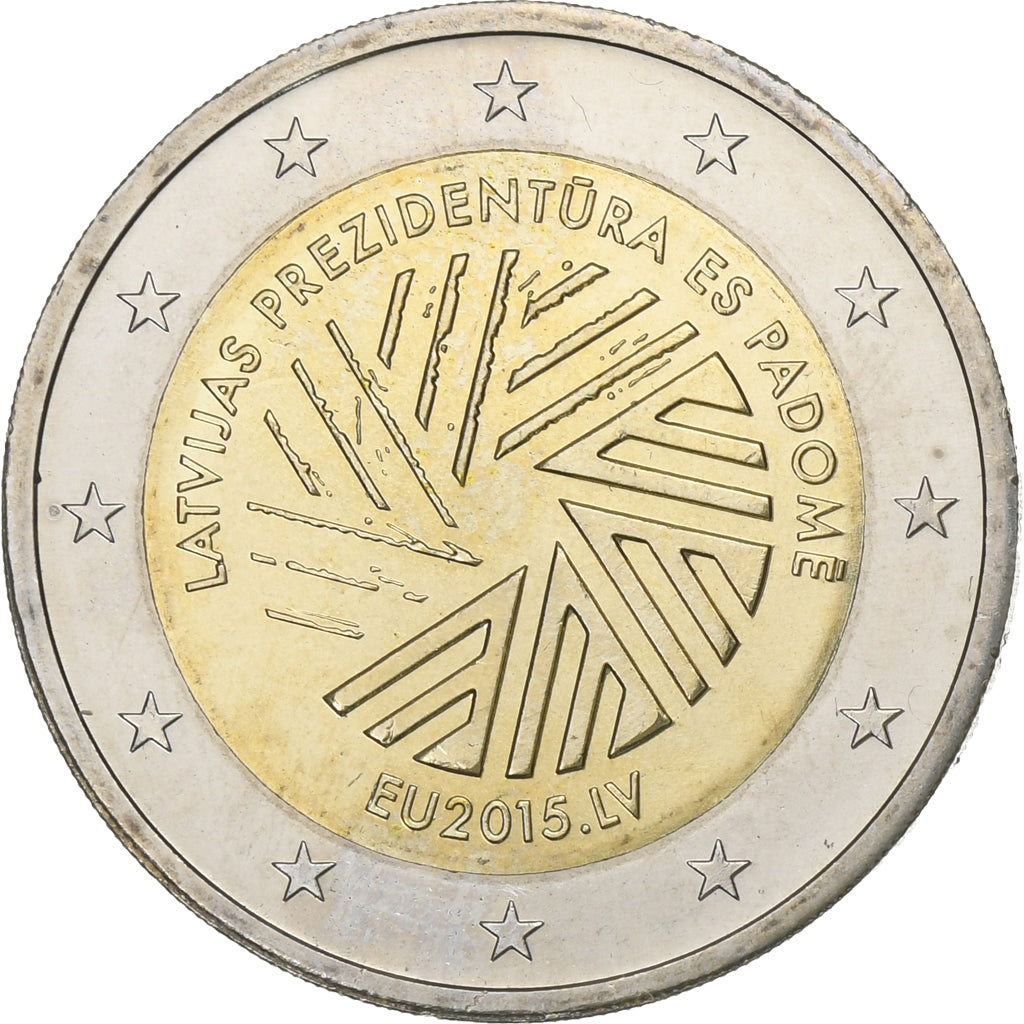 Lettonia, 2 Euro, 2015, Bi-metallico, SPL, KM:173