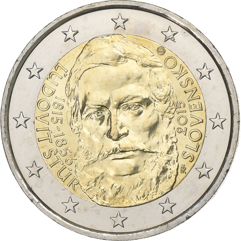 Slowakije, 2 Euro, 2015, UNC-, Bi-Metallic, KM:New
