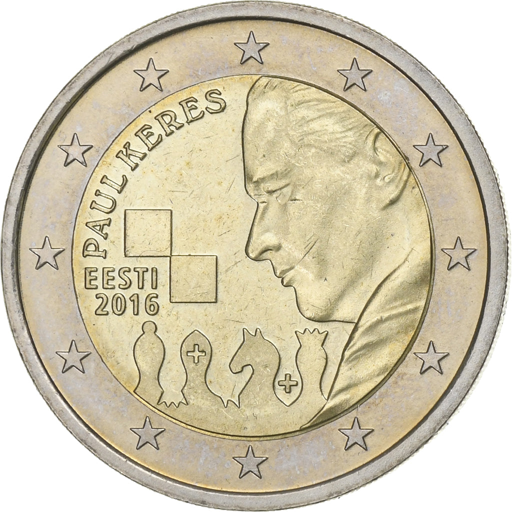 Estonia, 2 Euro, Paul Keres, 2016, MS(63), Bi-Metallic, KM:New